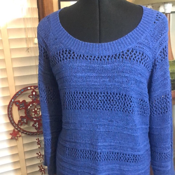 BeMe royal blue long knitted sweater - Picture 2 of 4